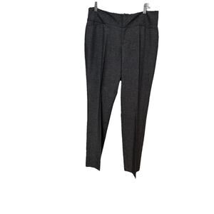 ELLE Women’s Grey Chambray Straight Solid Dress Pants Hook & Loop Closure Sz. 10